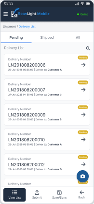 DeliveryList-Pending